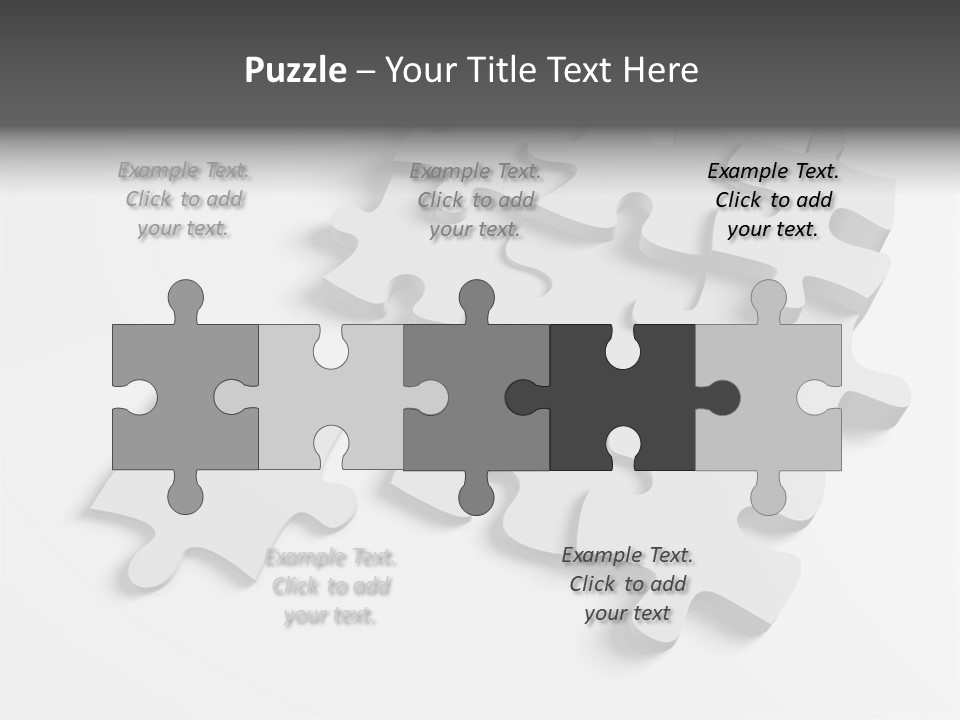 A Group Of Puzzle Pieces On A White Background PowerPoint Template