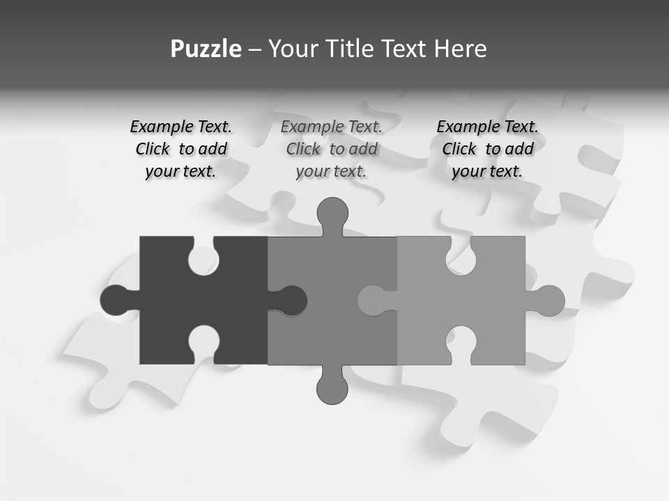 A Group Of Puzzle Pieces On A White Background PowerPoint Template