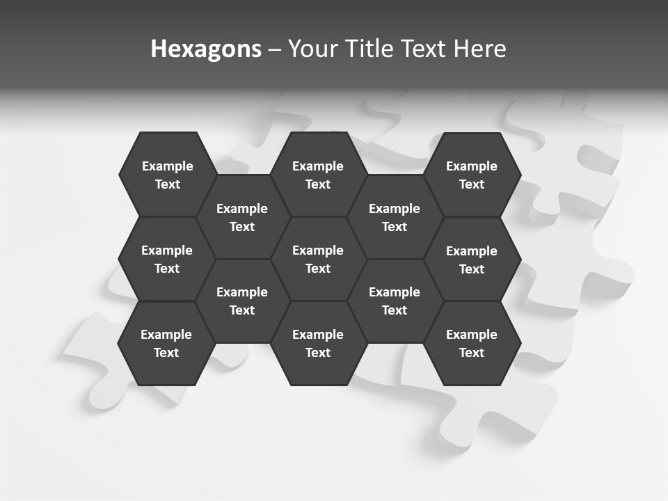 A Group Of Puzzle Pieces On A White Background PowerPoint Template