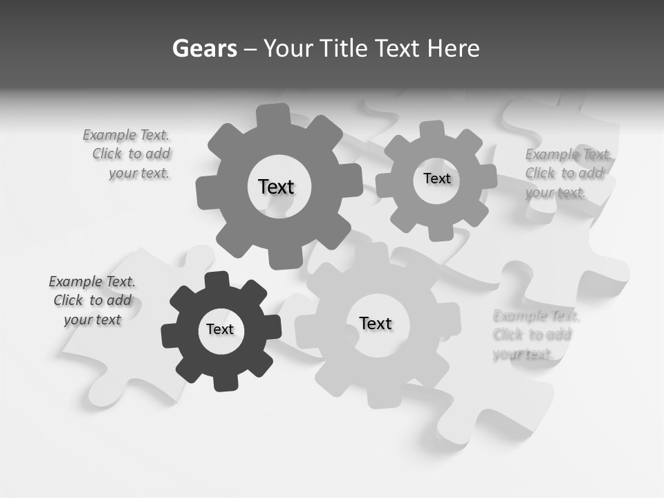 A Group Of Puzzle Pieces On A White Background PowerPoint Template