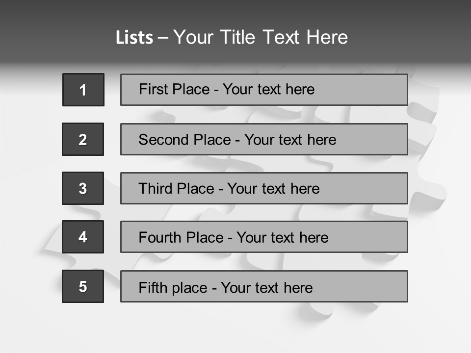 A Group Of Puzzle Pieces On A White Background PowerPoint Template