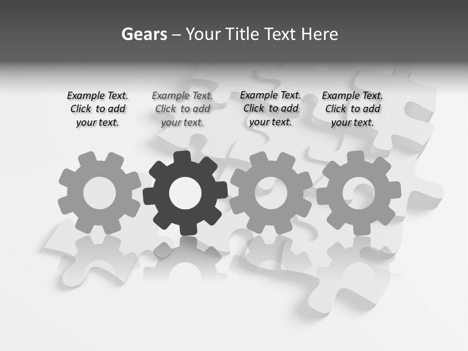 A Group Of Puzzle Pieces On A White Background PowerPoint Template