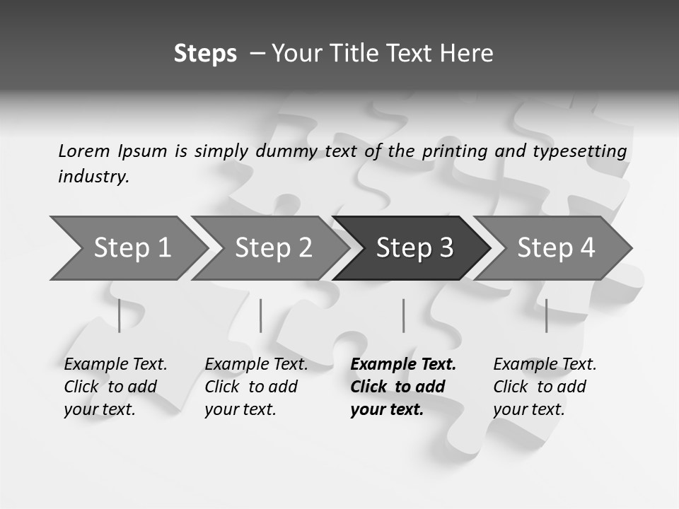 A Group Of Puzzle Pieces On A White Background PowerPoint Template