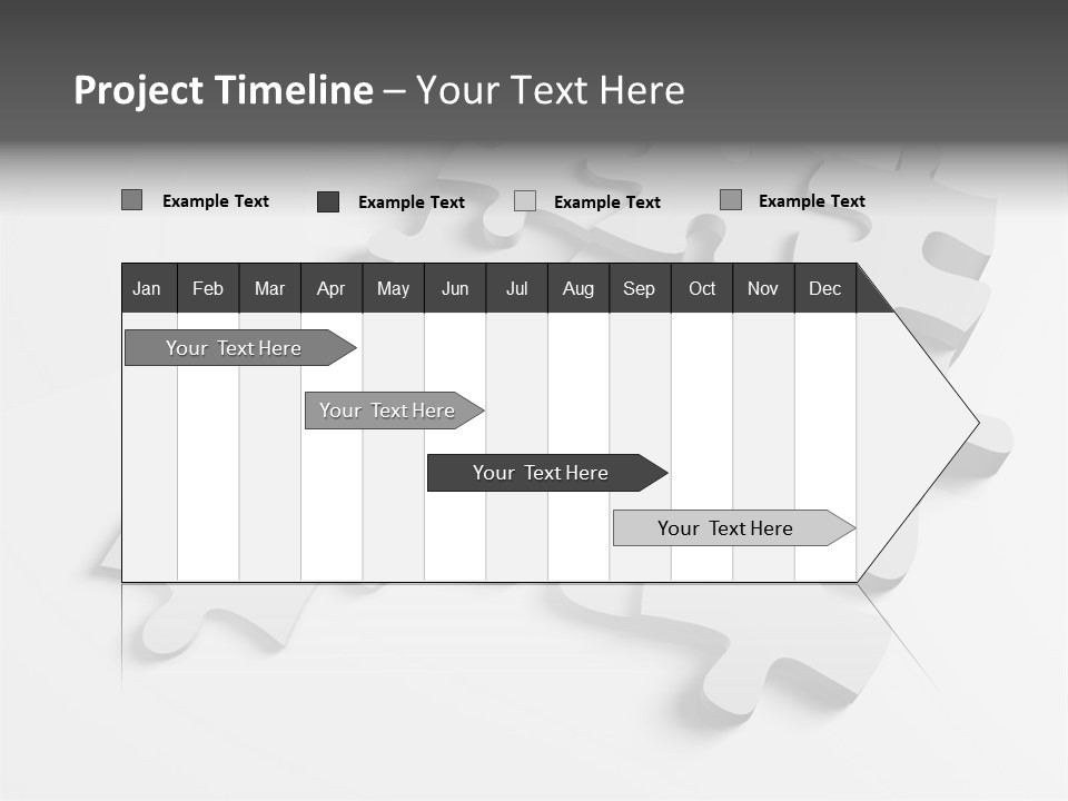 A Group Of Puzzle Pieces On A White Background PowerPoint Template