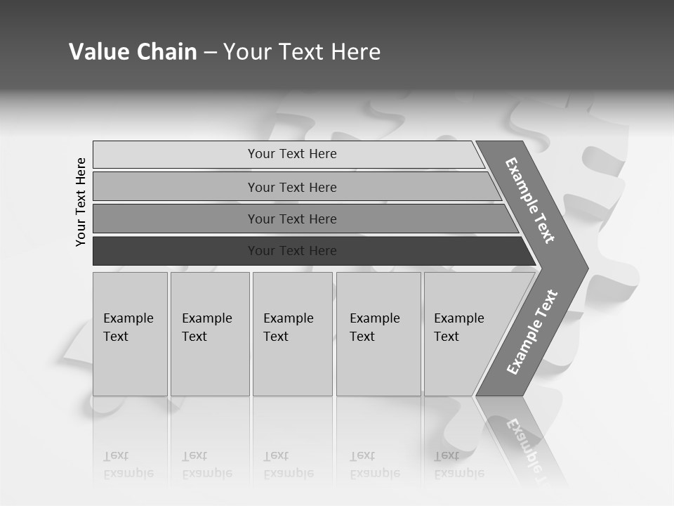 A Group Of Puzzle Pieces On A White Background PowerPoint Template
