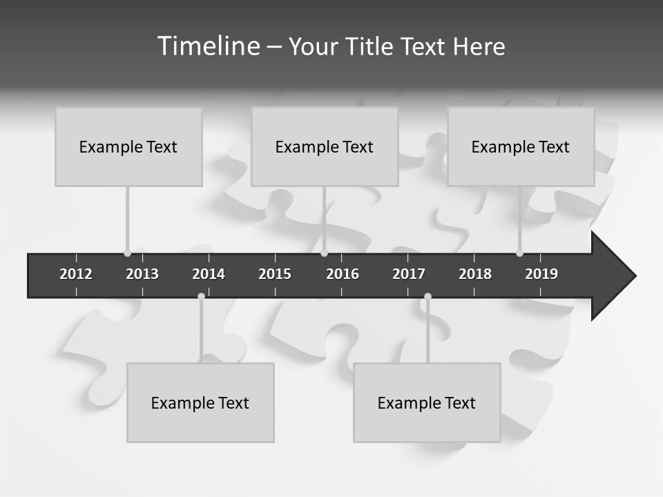 A Group Of Puzzle Pieces On A White Background PowerPoint Template