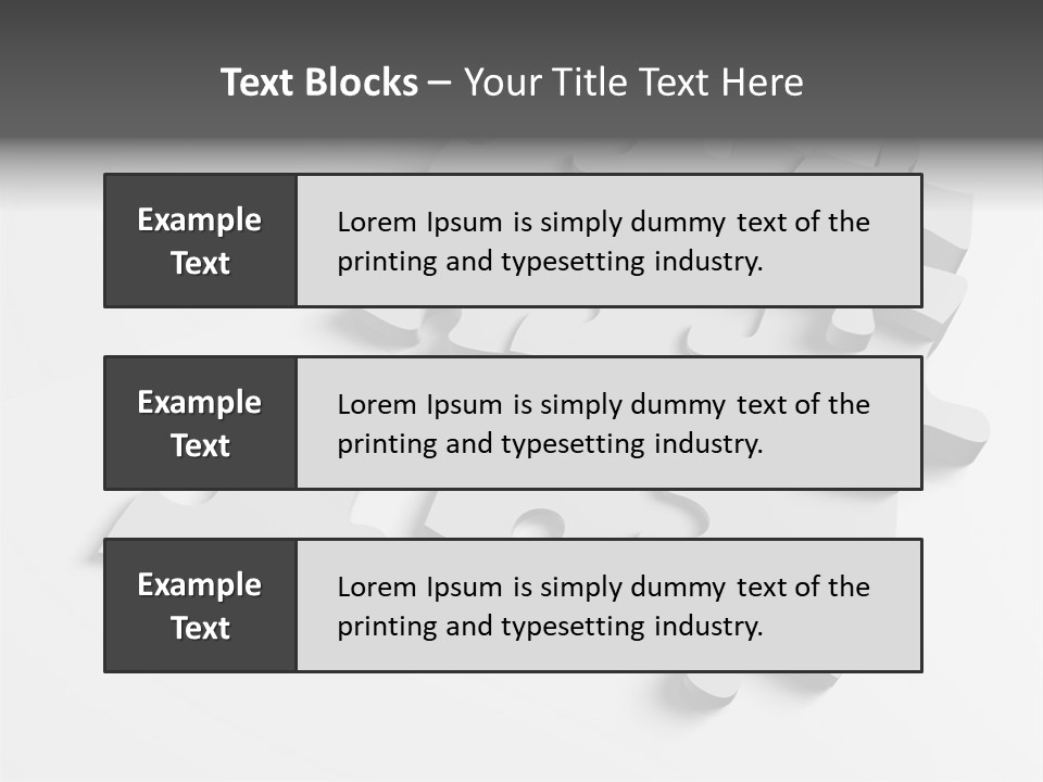 A Group Of Puzzle Pieces On A White Background PowerPoint Template