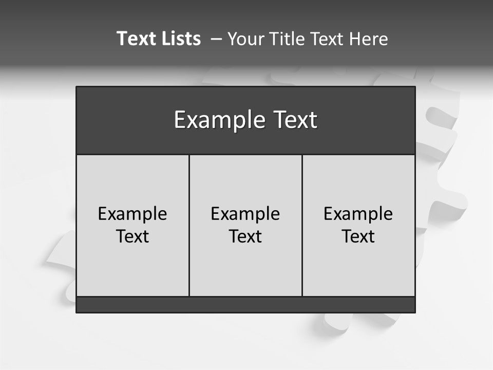 A Group Of Puzzle Pieces On A White Background PowerPoint Template