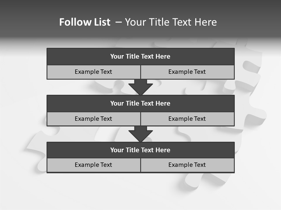 A Group Of Puzzle Pieces On A White Background PowerPoint Template