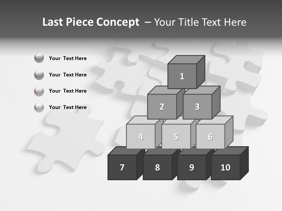 A Group Of Puzzle Pieces On A White Background PowerPoint Template