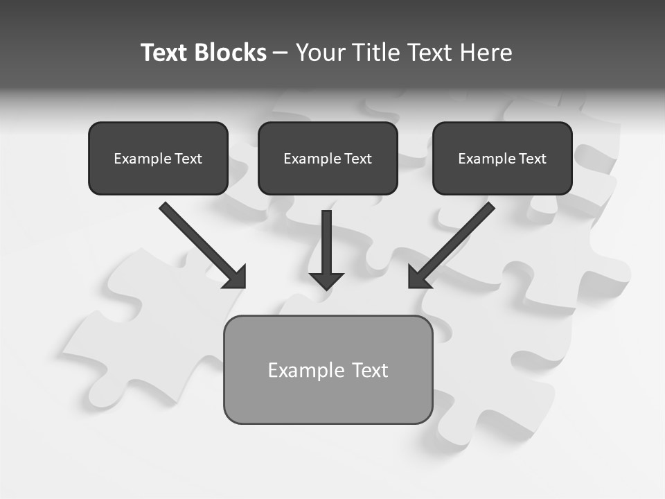A Group Of Puzzle Pieces On A White Background PowerPoint Template