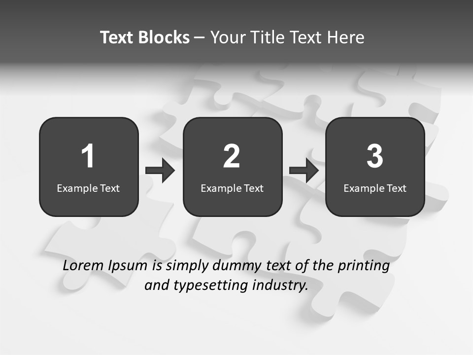 A Group Of Puzzle Pieces On A White Background PowerPoint Template