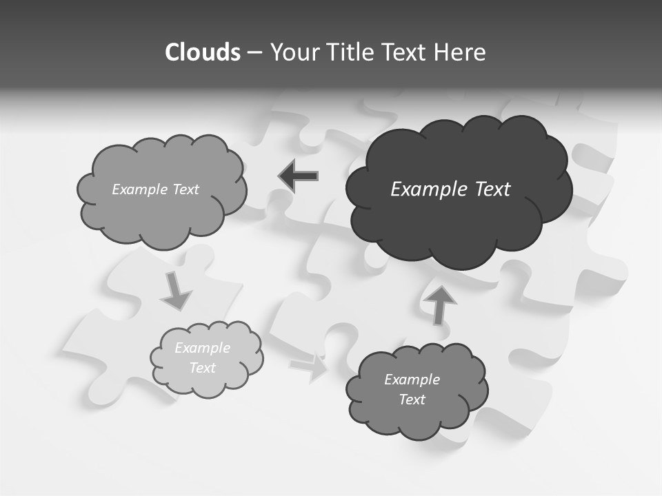 A Group Of Puzzle Pieces On A White Background PowerPoint Template