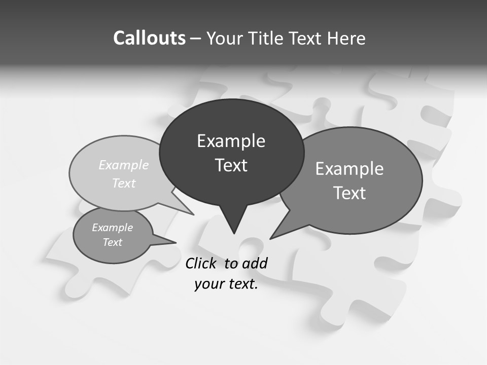 A Group Of Puzzle Pieces On A White Background PowerPoint Template