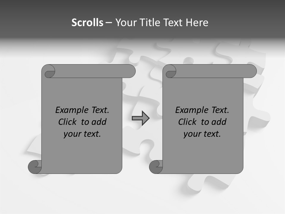 A Group Of Puzzle Pieces On A White Background PowerPoint Template