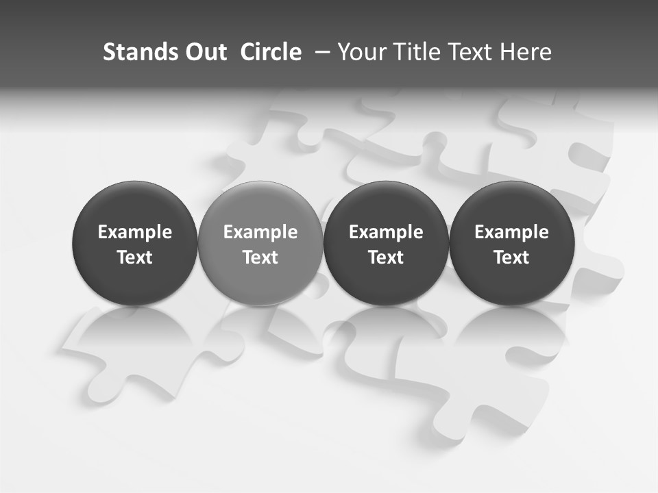 A Group Of Puzzle Pieces On A White Background PowerPoint Template
