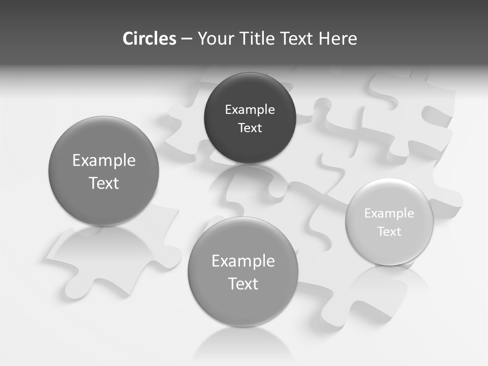 A Group Of Puzzle Pieces On A White Background PowerPoint Template