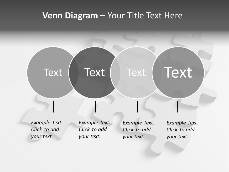 A Group Of Puzzle Pieces On A White Background PowerPoint Template