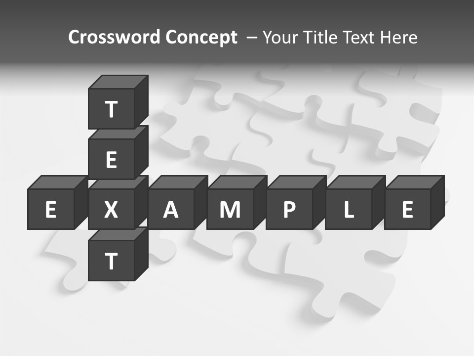 A Group Of Puzzle Pieces On A White Background PowerPoint Template