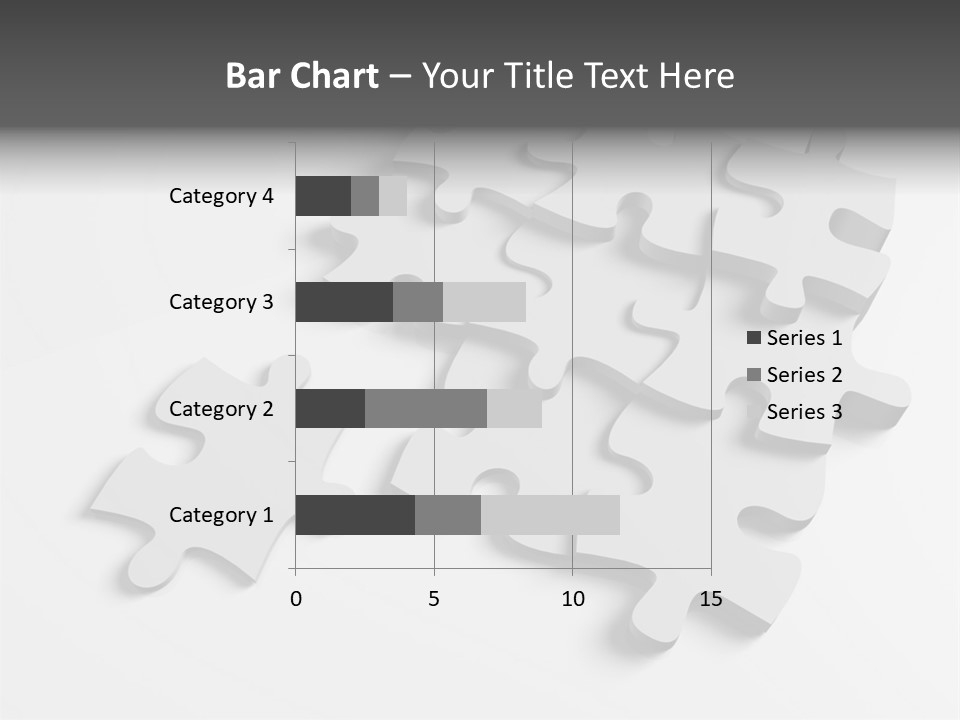 A Group Of Puzzle Pieces On A White Background PowerPoint Template