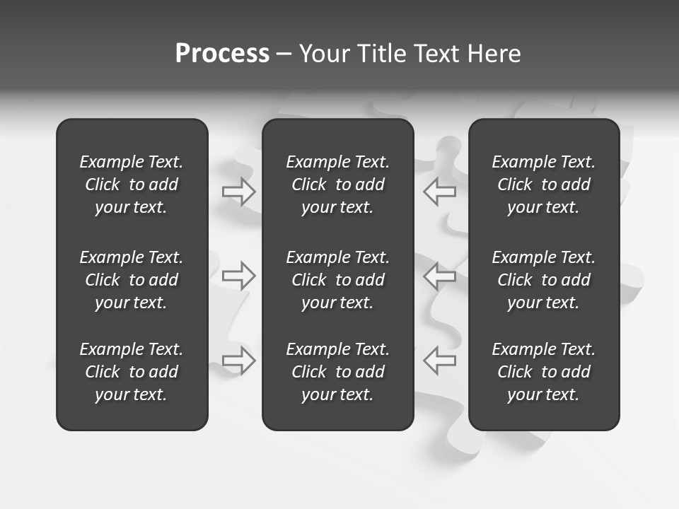 A Group Of Puzzle Pieces On A White Background PowerPoint Template