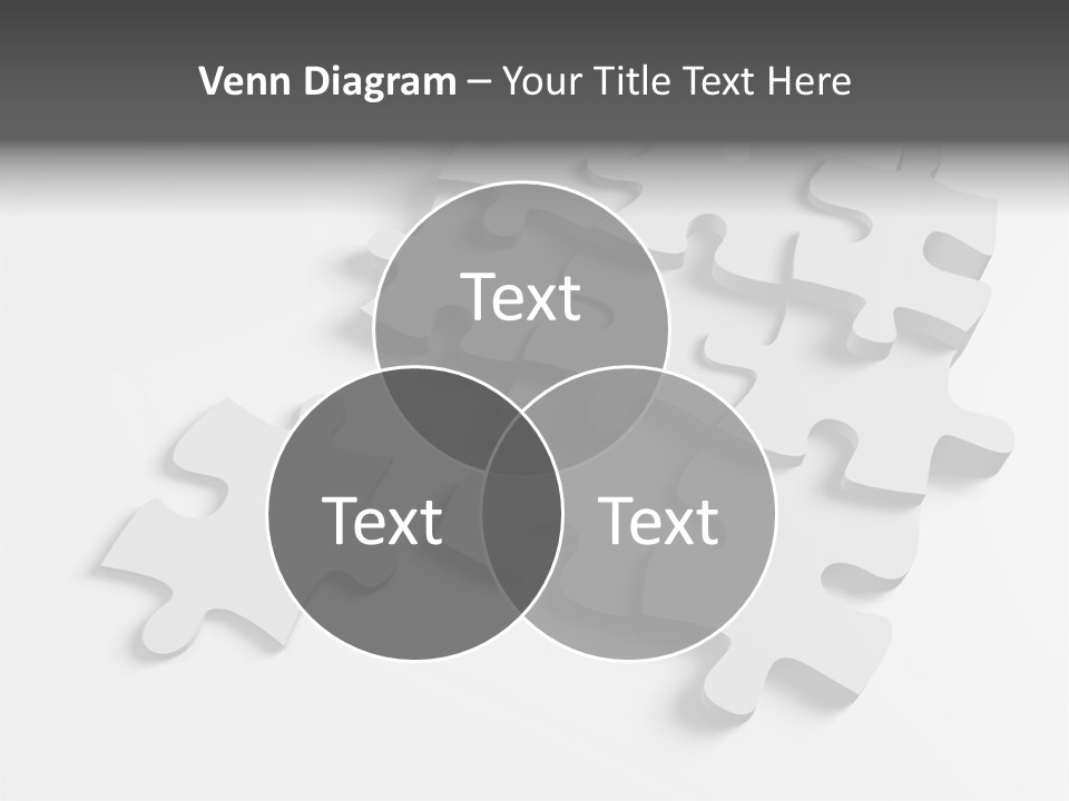 A Group Of Puzzle Pieces On A White Background PowerPoint Template