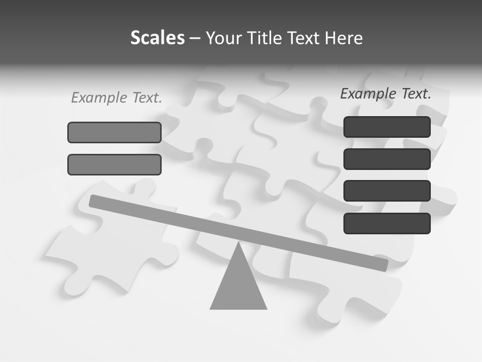 A Group Of Puzzle Pieces On A White Background PowerPoint Template