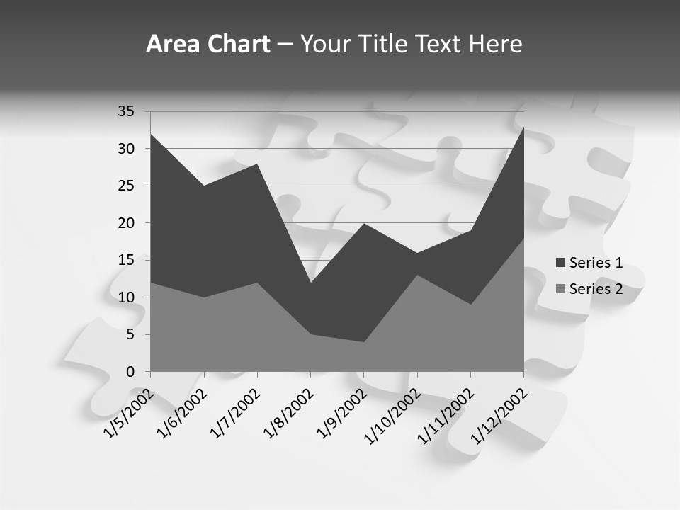 A Group Of Puzzle Pieces On A White Background PowerPoint Template