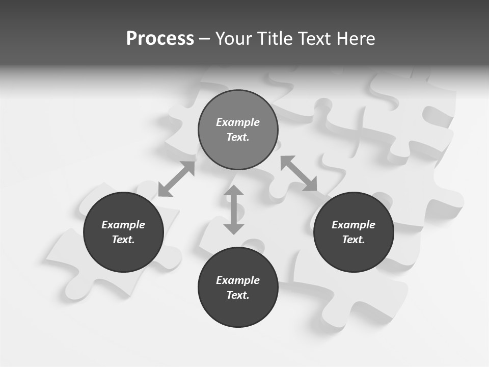 A Group Of Puzzle Pieces On A White Background PowerPoint Template