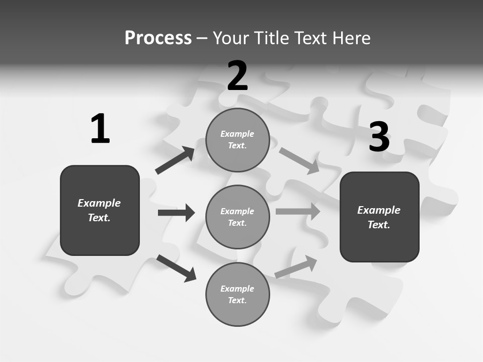A Group Of Puzzle Pieces On A White Background PowerPoint Template