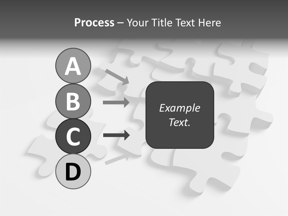 A Group Of Puzzle Pieces On A White Background PowerPoint Template