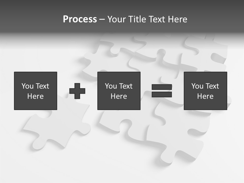 A Group Of Puzzle Pieces On A White Background PowerPoint Template