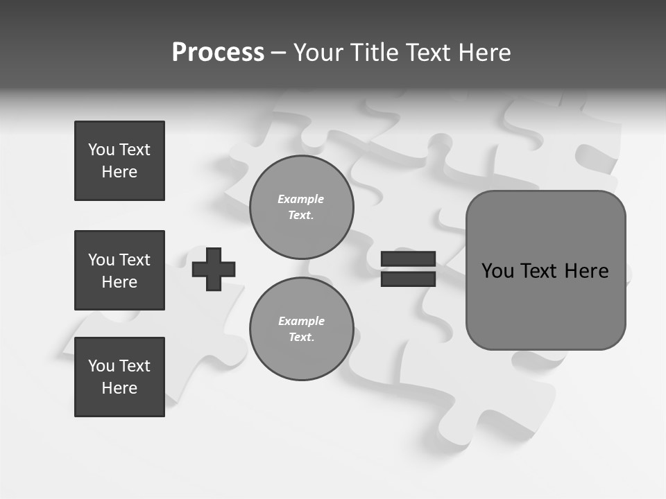 A Group Of Puzzle Pieces On A White Background PowerPoint Template