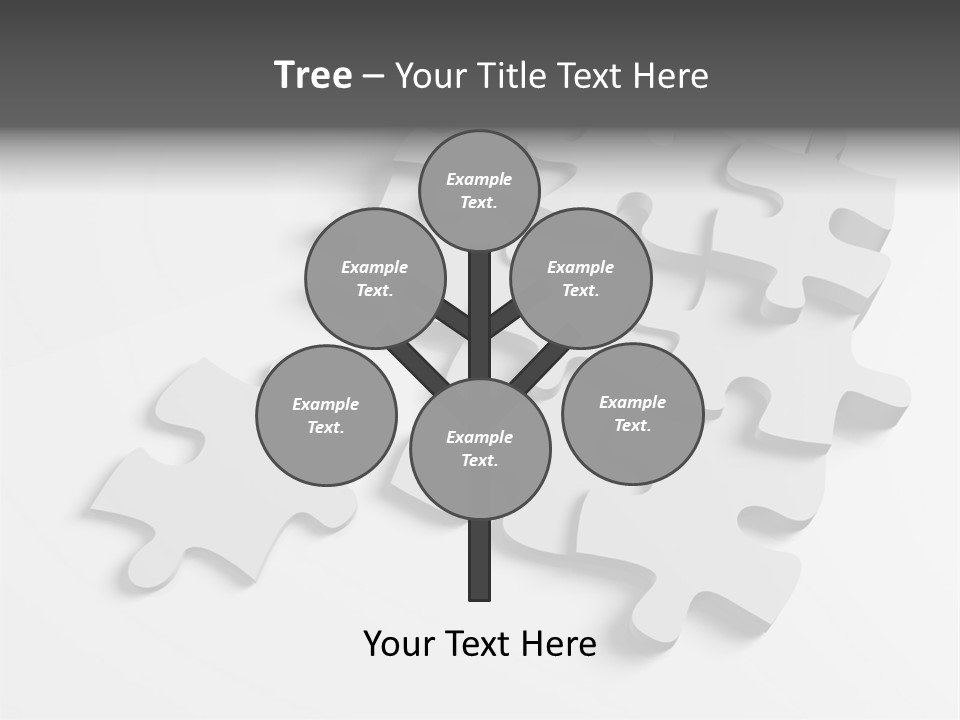 A Group Of Puzzle Pieces On A White Background PowerPoint Template