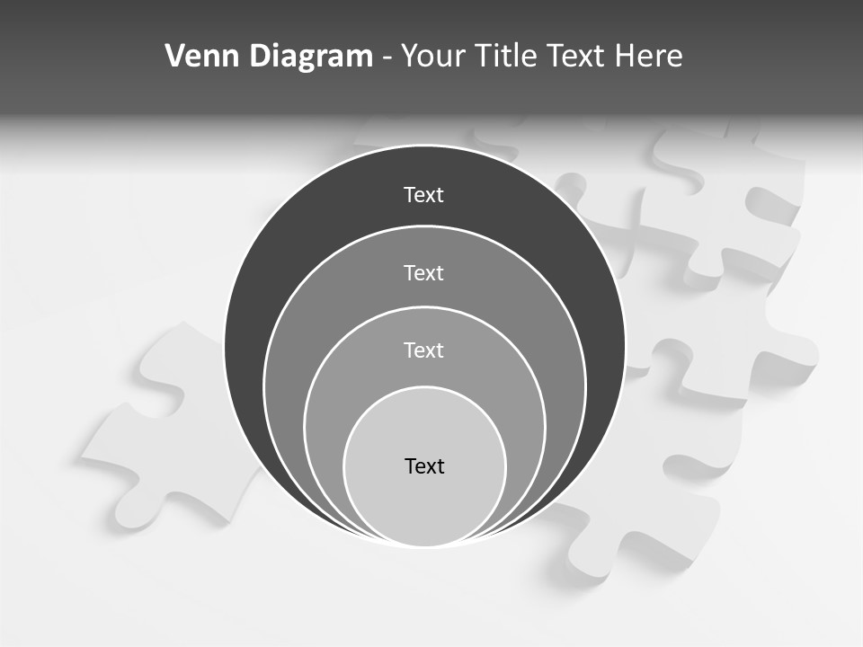 A Group Of Puzzle Pieces On A White Background PowerPoint Template