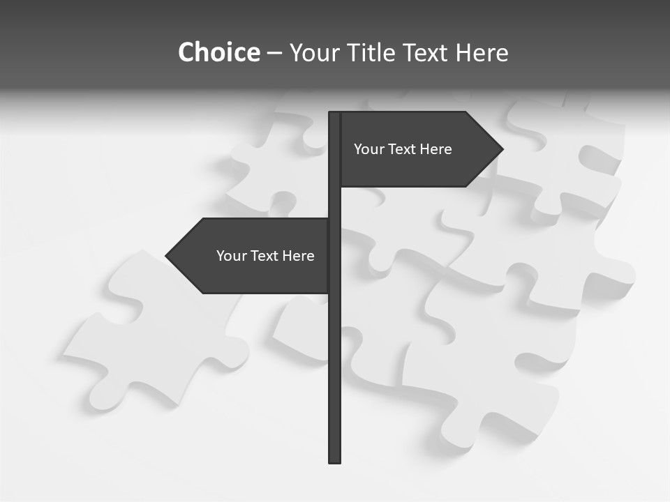 A Group Of Puzzle Pieces On A White Background PowerPoint Template