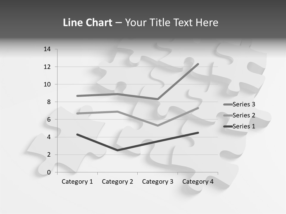 A Group Of Puzzle Pieces On A White Background PowerPoint Template