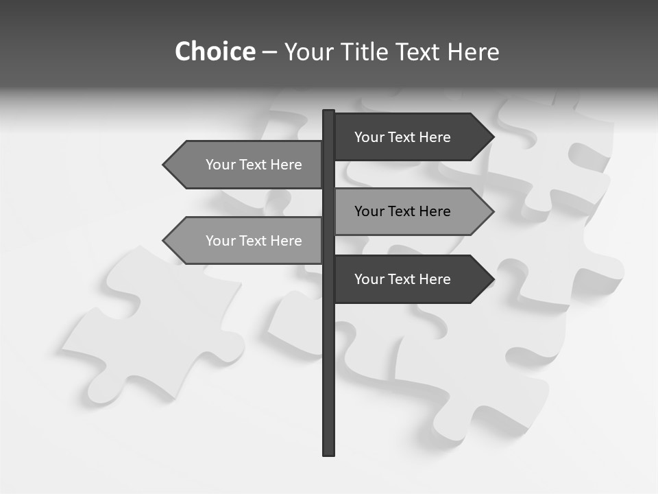 A Group Of Puzzle Pieces On A White Background PowerPoint Template