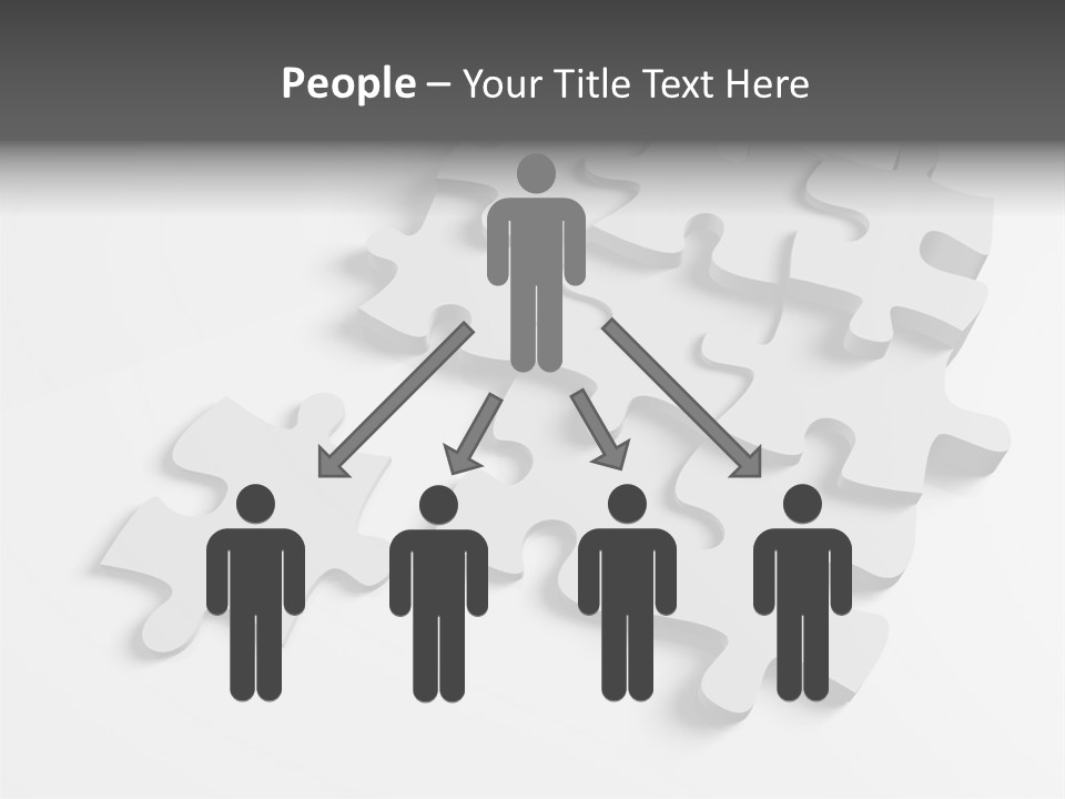 A Group Of Puzzle Pieces On A White Background PowerPoint Template