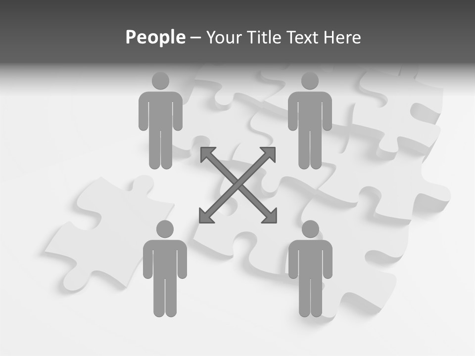 A Group Of Puzzle Pieces On A White Background PowerPoint Template