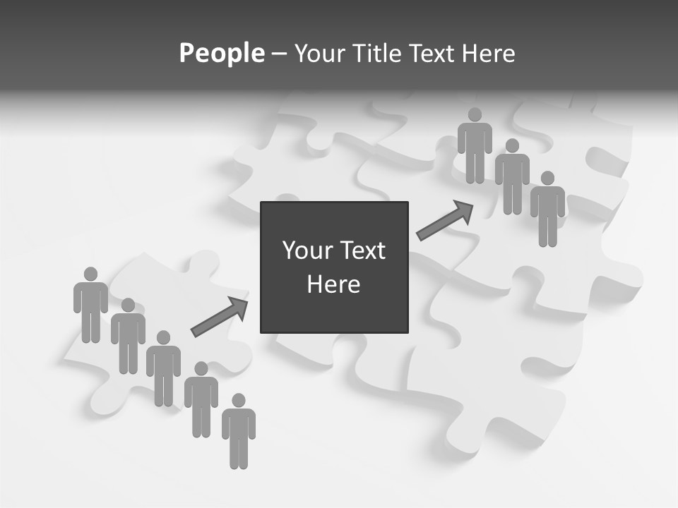 A Group Of Puzzle Pieces On A White Background PowerPoint Template