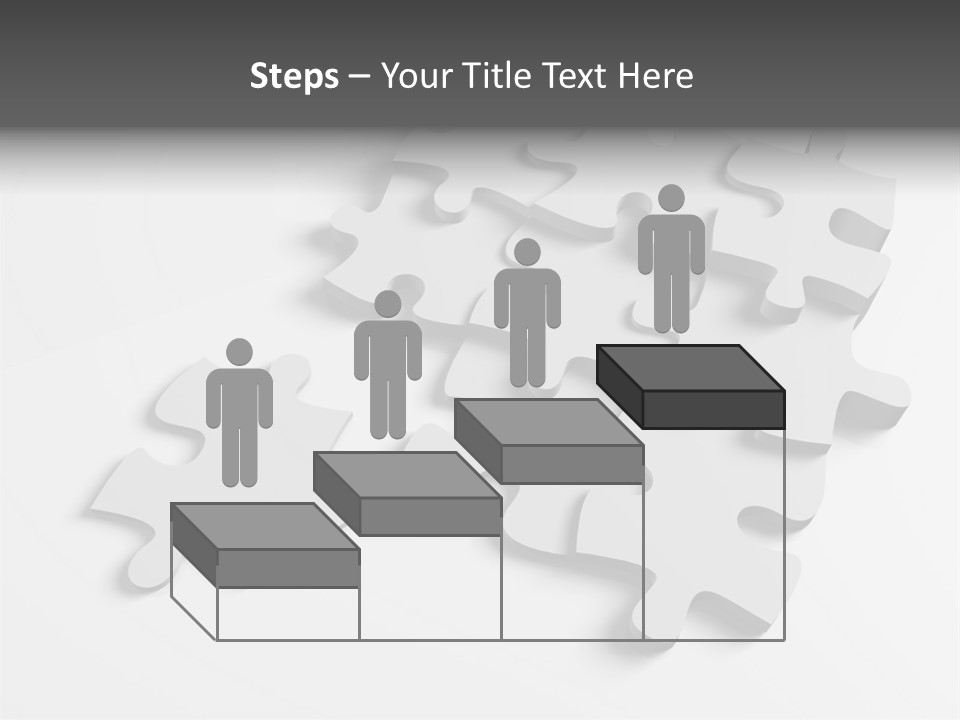 A Group Of Puzzle Pieces On A White Background PowerPoint Template