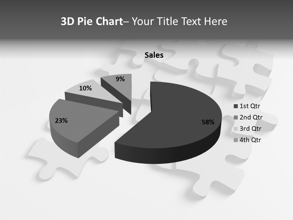 A Group Of Puzzle Pieces On A White Background PowerPoint Template