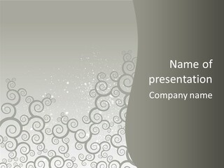 A Gray And White Background With Swirls On It PowerPoint Template