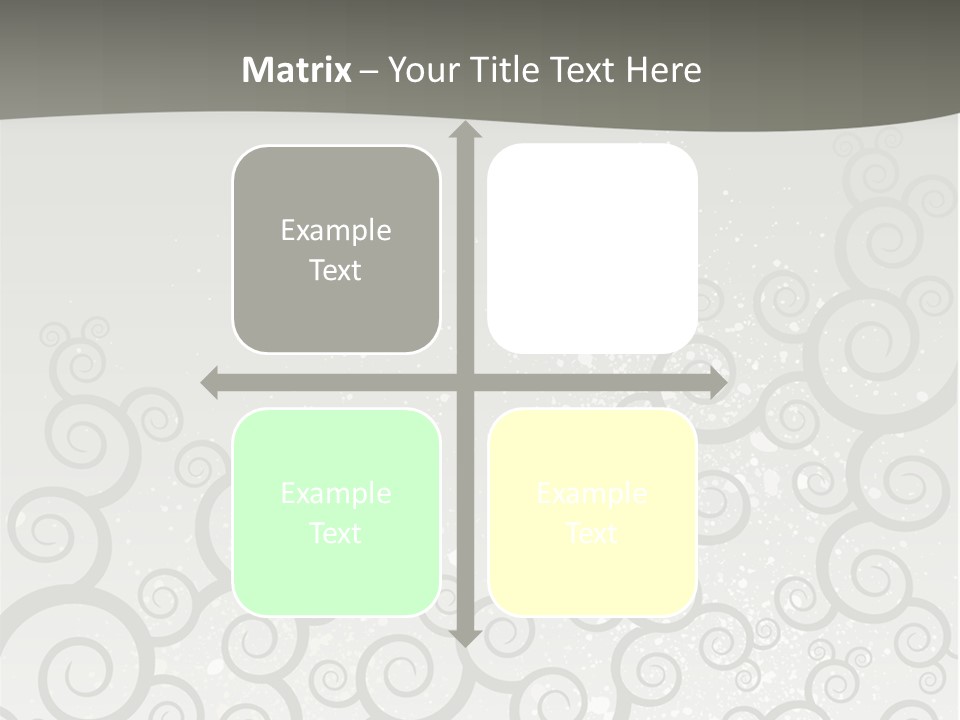 A Gray And White Background With Swirls On It PowerPoint Template