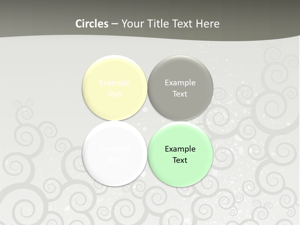 A Gray And White Background With Swirls On It PowerPoint Template