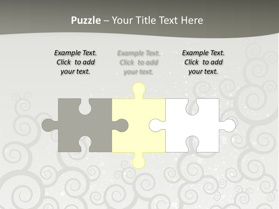 A Gray And White Background With Swirls On It PowerPoint Template