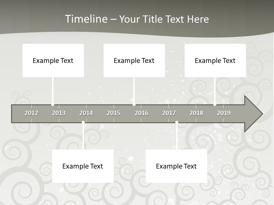 A Gray And White Background With Swirls On It PowerPoint Template