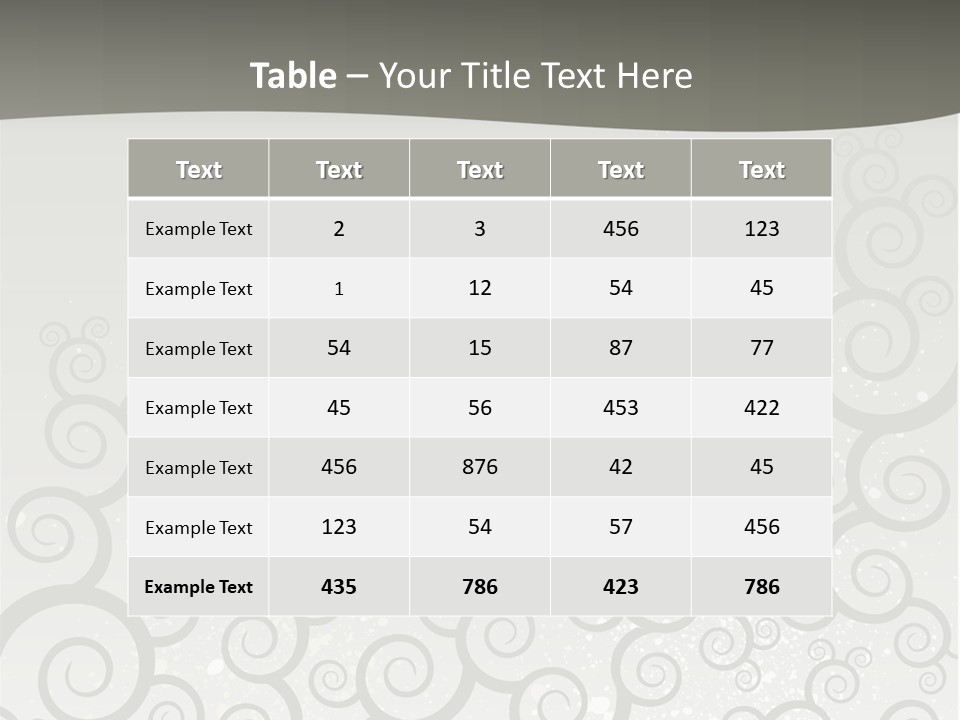 A Gray And White Background With Swirls On It PowerPoint Template