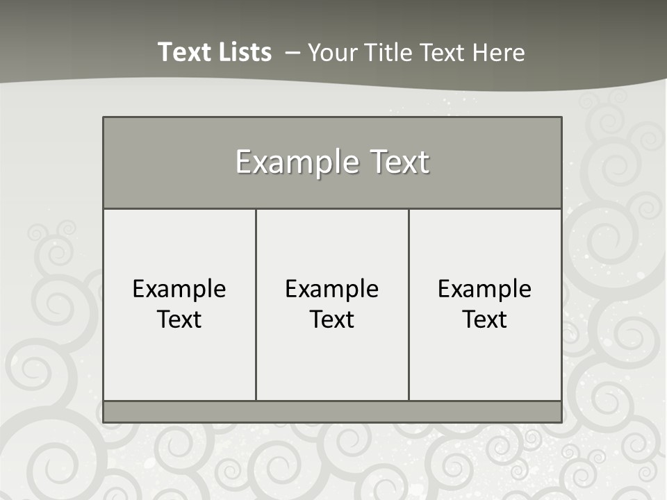 A Gray And White Background With Swirls On It PowerPoint Template
